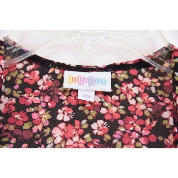 NWOT LuLaRoe Joy Floral Print Long Duster Jacket Cardigan Pink Womens Sz XS - Picture 6 of 8